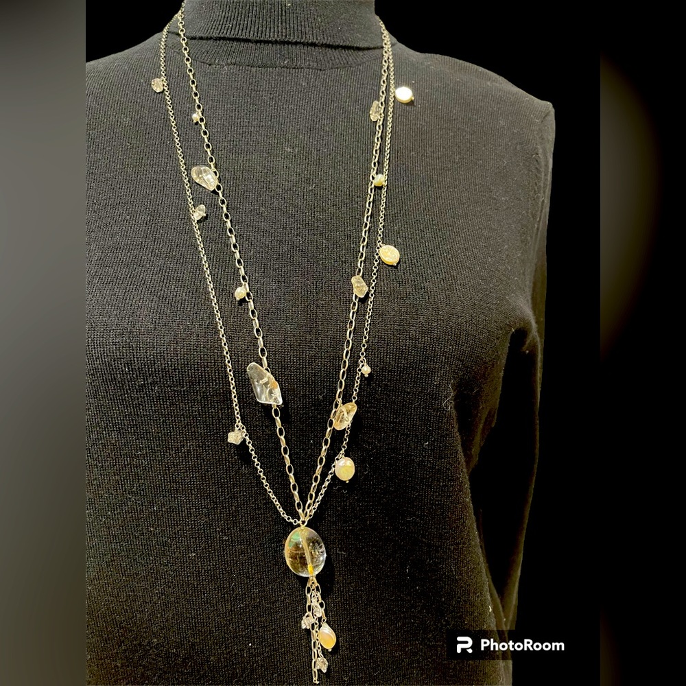 SILPADA Sterling Silver, Freshwater Pearl, Quartz, Necklace